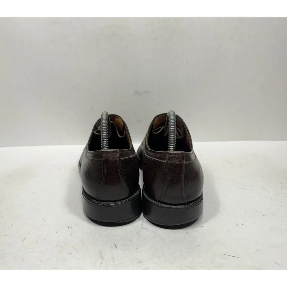Salvatore Ferragamo Studio Dress Shoe Derby Brown Leather Rubber Men’s‎ Size 8 D